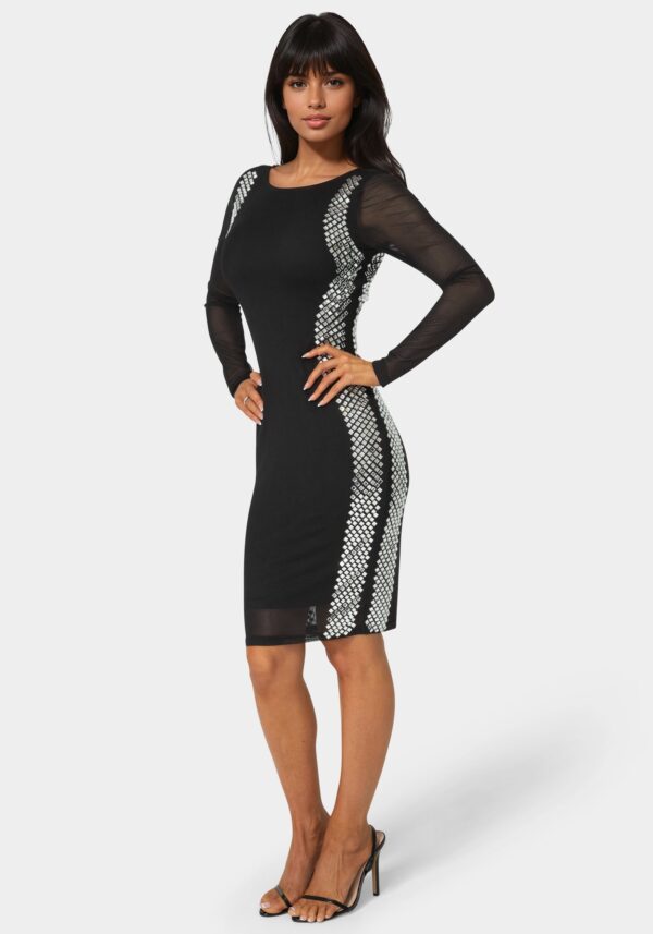 BodyCon Embellished Knee Length Dress